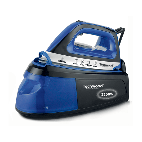 Techwood Generatore di Vapore 2250W a Ricarica Continua – Piastra Ceramica, Stiratura Verticale, TC-2256