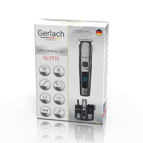 Gerlach Regolabarba e Tagliacapelli Multifunzione – Trimmer Naso, Rasoio, Display LED