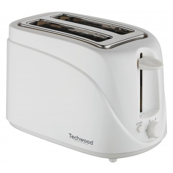 Techwood Tostapane 2 Fette 700W – Controllo Doratura, Cassetto Raccoglibriciole