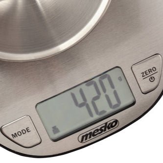 Mesko Bilancia da Cucina Digitale 5 Kg con Ciotola Inox 1,8L – LCD, Tara