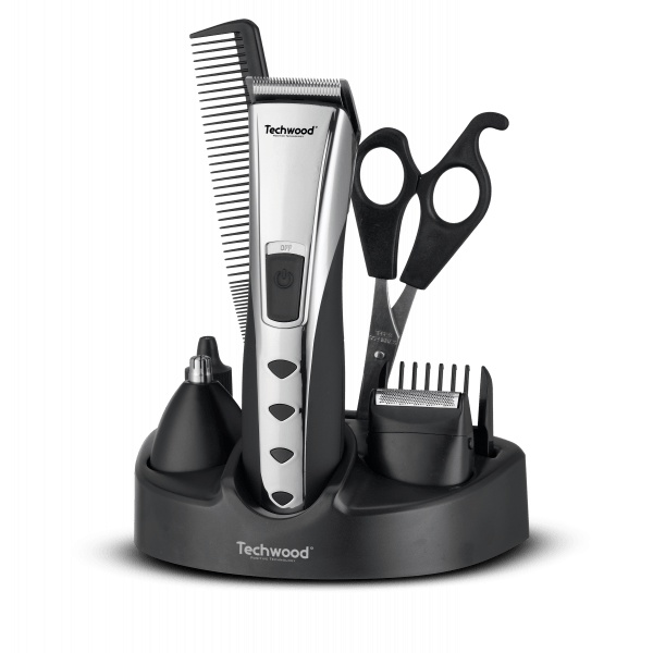 Techwood Rasoio Regolabarba 3 in 1 Ricaricabile – Rifinitore Naso e Orecchie, 5 Lunghezze
