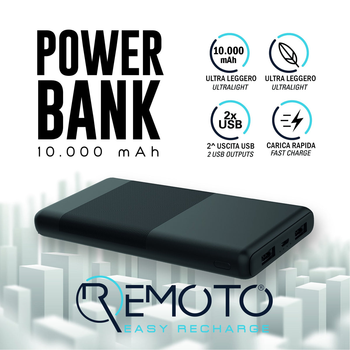 Power bank REMOTO 10.000 mAh