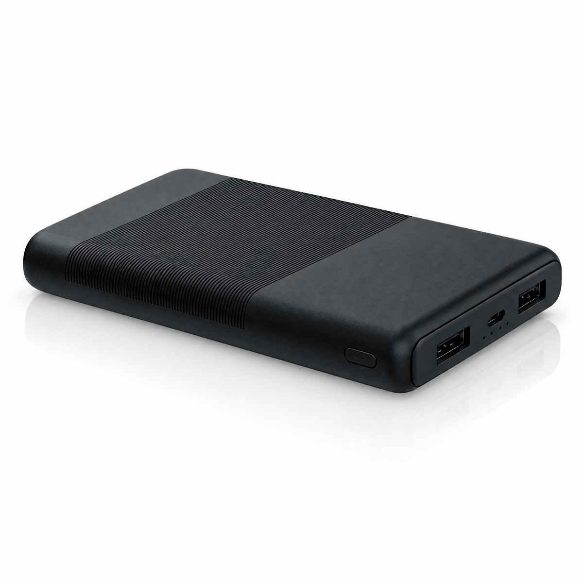Power bank REMOTO 10.000 mAh su sfondo bianco