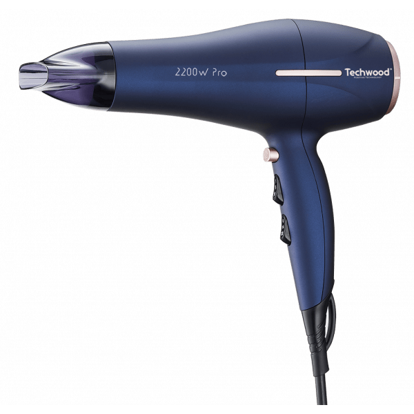 Techwood Asciugacapelli Professionale 2200W – Concentratore, 2 Velocità, 3 Temperature, Aria Fredda, TSC-2244