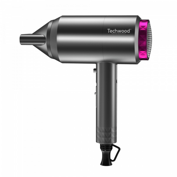 Techwood Asciugacapelli Professionale 2200W – 2 Velocità, Aria Fredda, Concentratore, Filtro Removibile, TSC-2288