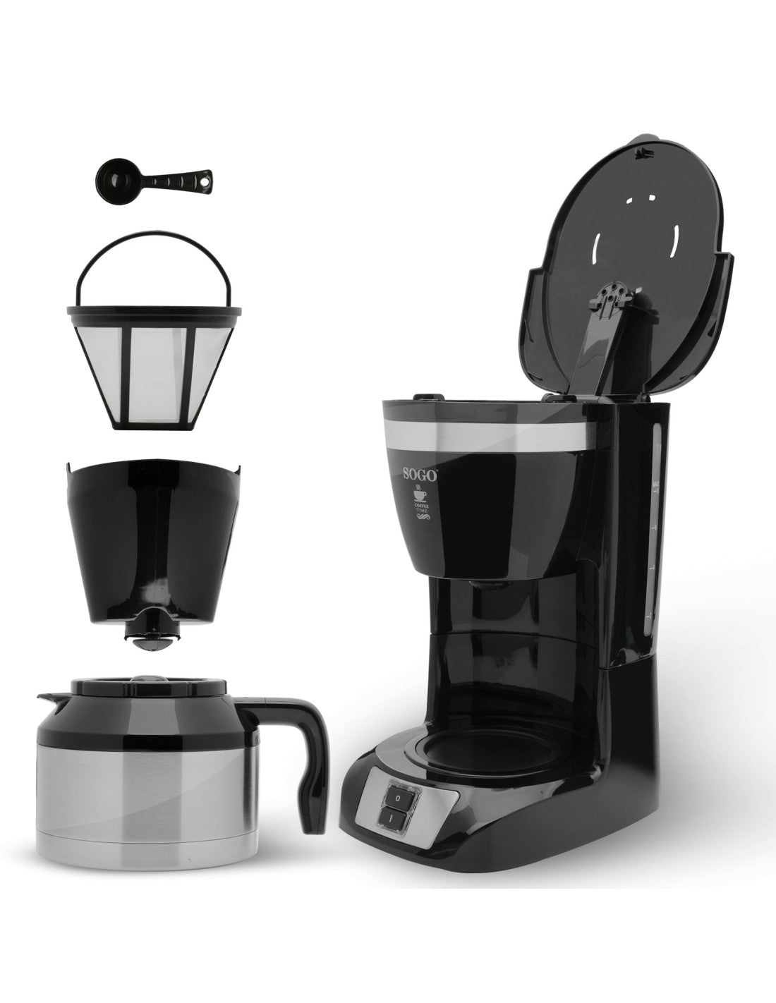 Macchina caffè americano a goccia SOGO 1 L 800W - immagine 5
