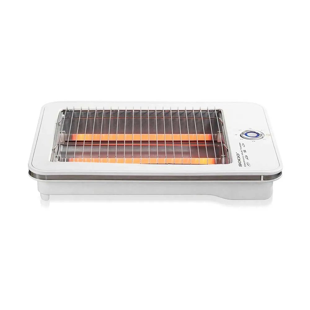 Tostapane con fessura lunga 900W per 2 fette in acciaio inossidabile con scongelamento riscaldamento e annullamento Sogo