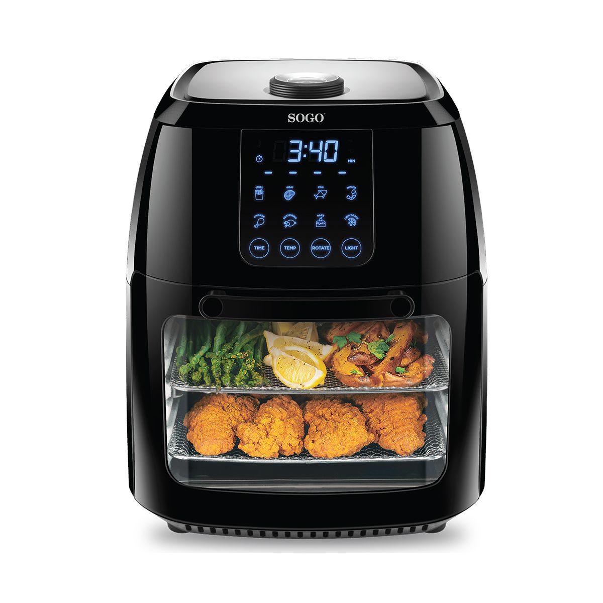 Friggitrice ad aria e forno SOGO 10 L con girarrosto - immagine 14