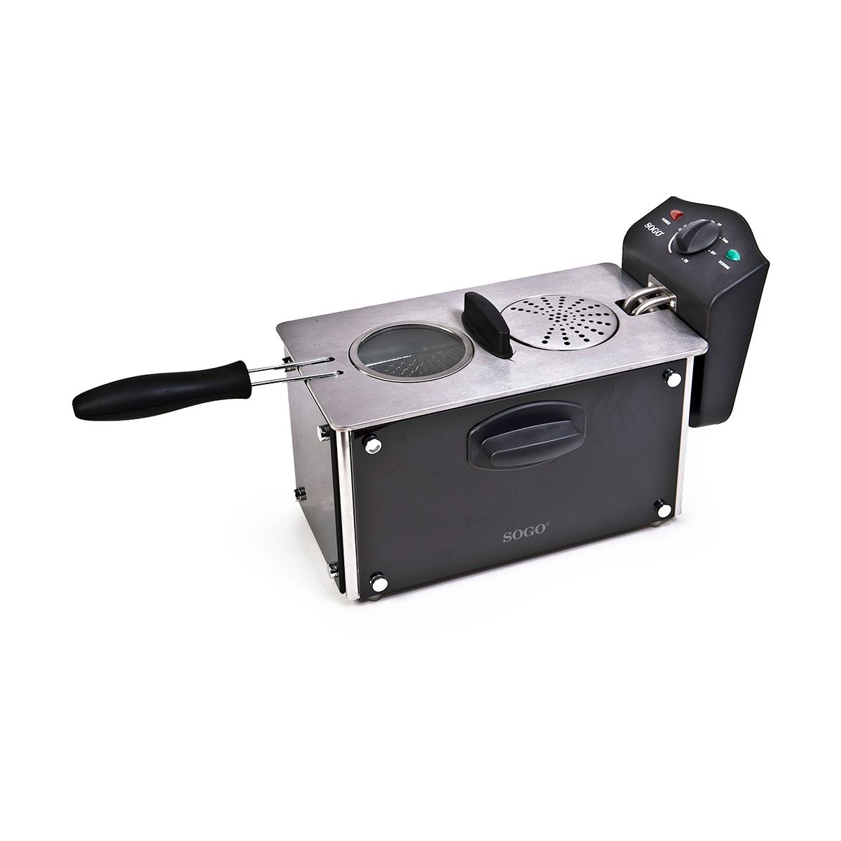 Friggitrice elettrica SOGO 3 L in acciaio inox - immagine 3