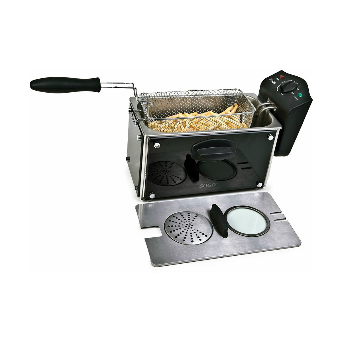 Friggitrice elettrica SOGO 3 L in acciaio inox - immagine 5