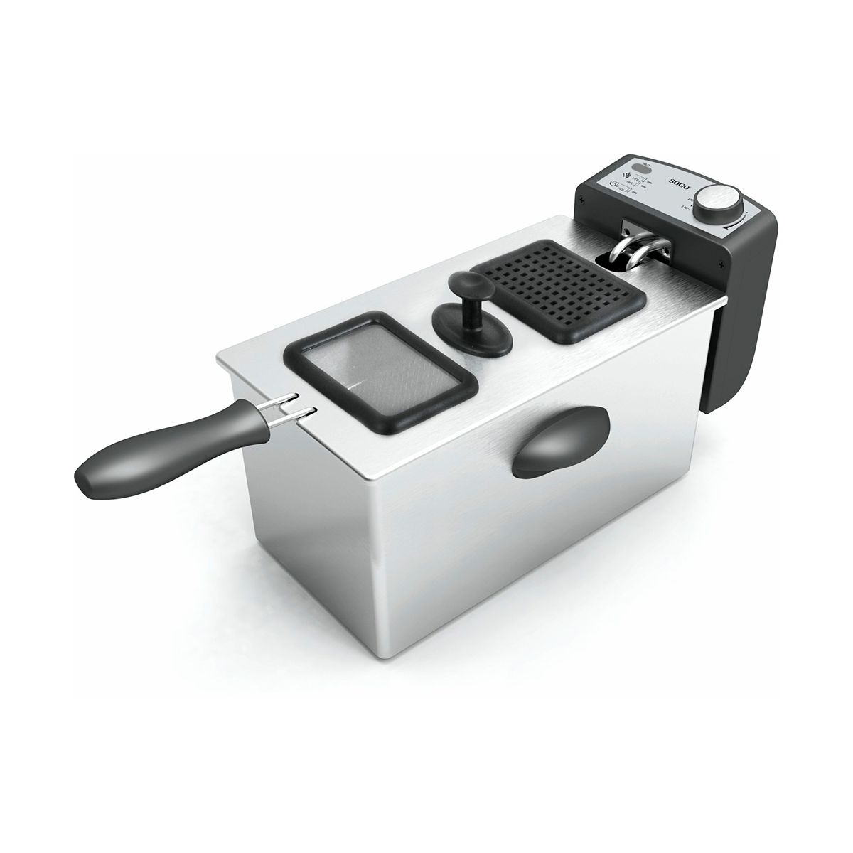 Friggitrice elettrica SOGO 3 L in acciaio inox - immagine 1