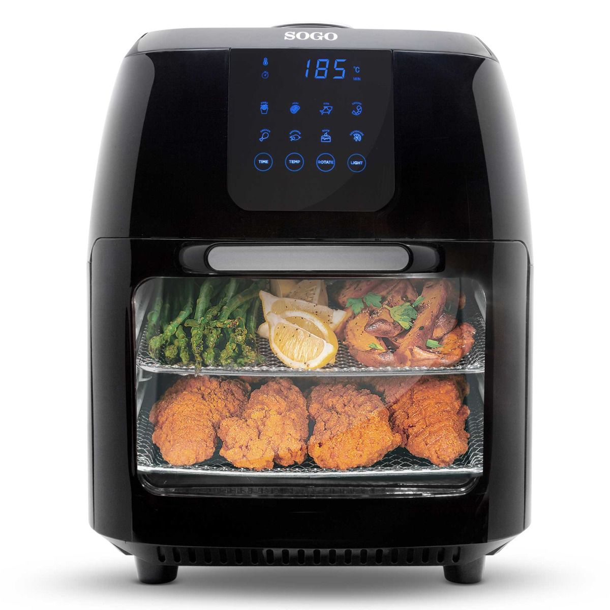Friggitrice ad aria e forno SOGO 10 L con girarrosto - immagine 11