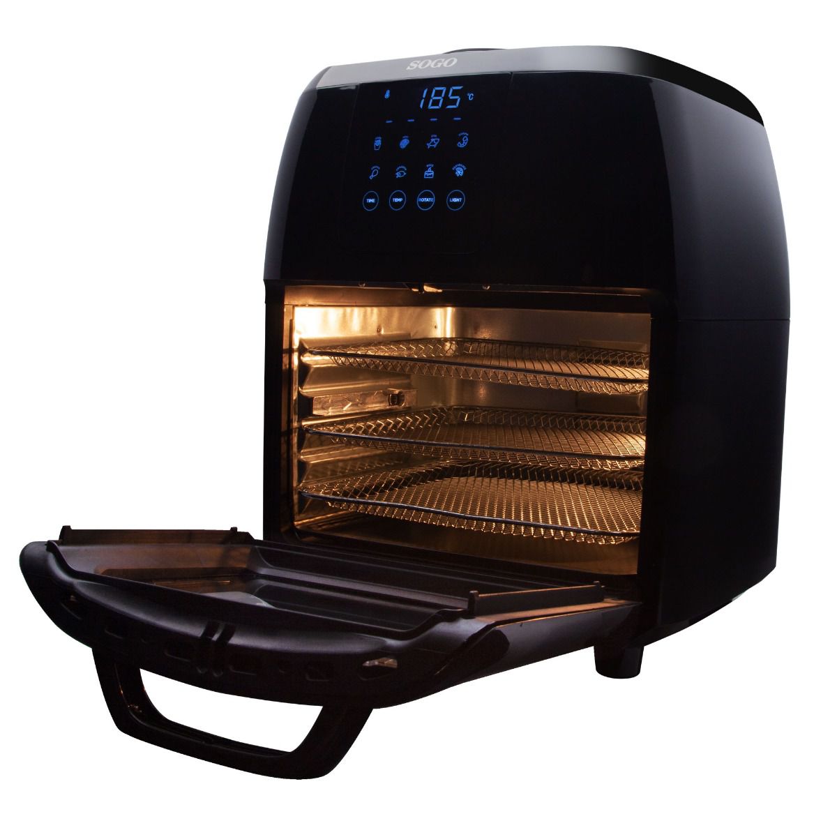Friggitrice ad aria e forno SOGO 10 L con girarrosto - immagine 2