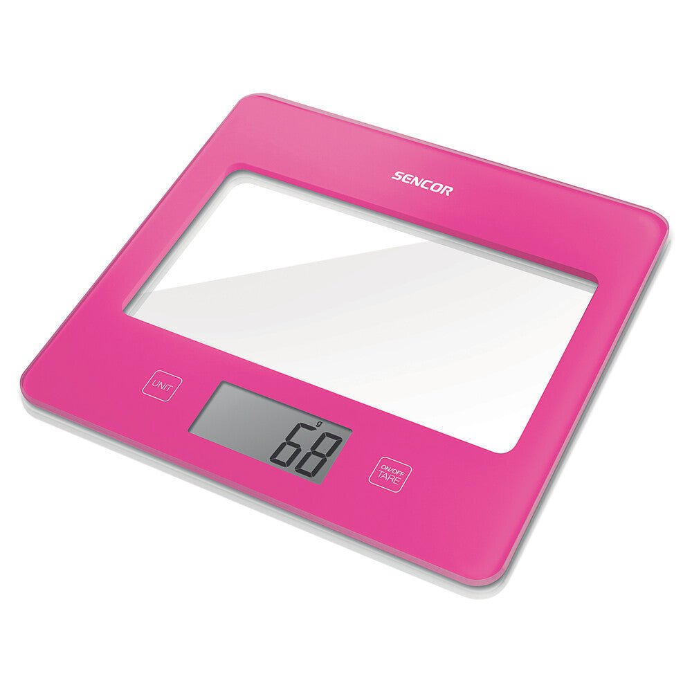 Bilancia da Cucina Digitale in Vetro 5 Kg Precisione 1 g Touch con Tara Sencor Rosa