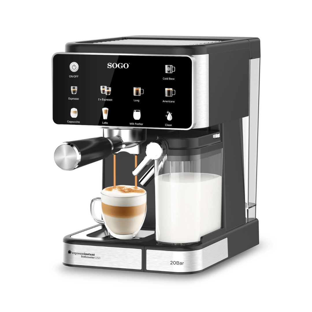 CAF-SS-7665 SOGO – Macchina Caffè Espresso 4-in-1 con Schiumatore Latte e Pannello Touch