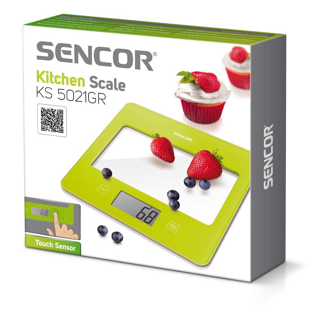 Bilancia da Cucina Digitale in Vetro 5 Kg Precisione 1 g Touch con Tara Sencor