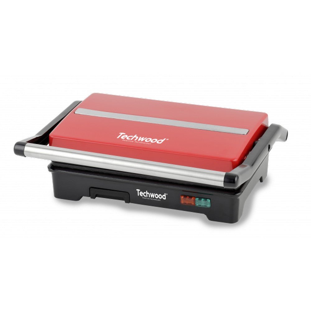 Techwood Tostiera Verticale per Panini 750W – Piastra Antiaderente, Controllo Automatico, Sandwich Maker