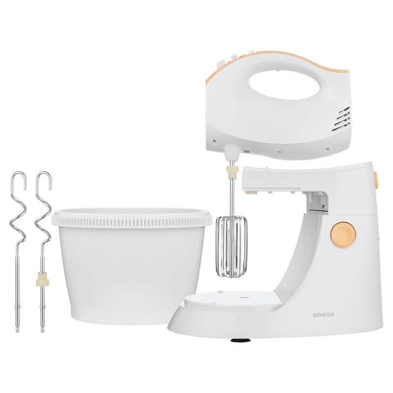 Sbattitore con Ciotola Rotante 500 W 5 Velocità Turbo Sencor Bianco Oro
