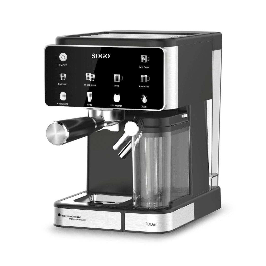 Macchina Caffè Espresso 4-in-1 con Schiumatore Latte e Pannello Touch