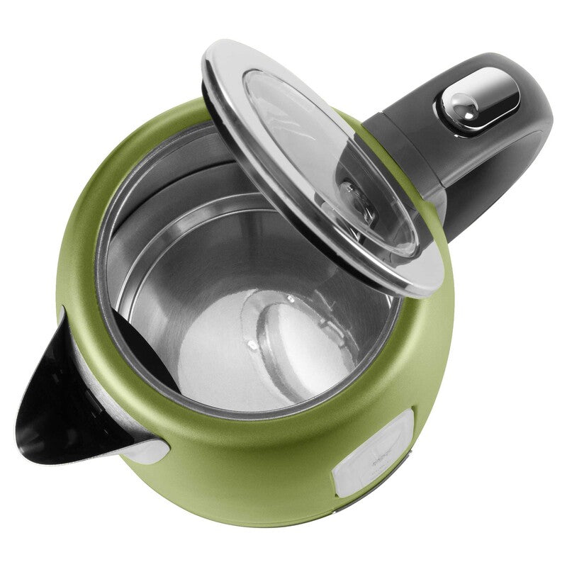 Bollitore elettrico 1,7 L 2150W acciaio inox con filtro anticalcare removibile e indicatore livello acqua verde Sencor