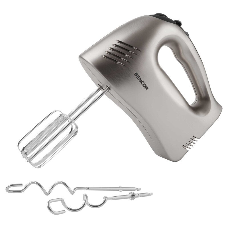 Sbattitore Elettrico 300 W 5 Velocità con Turbo, Fruste e Ganci Impasto Sencor