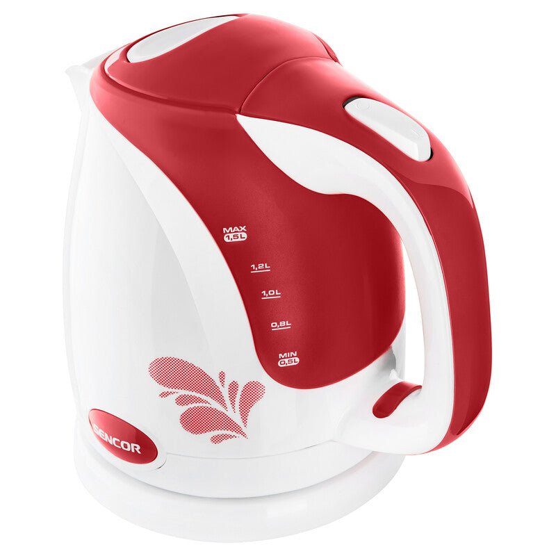 Bollitore Elettrico 1,5 L 2000 W con Filtro Anticalcare e Base 360° Sencor Rosso Bianco