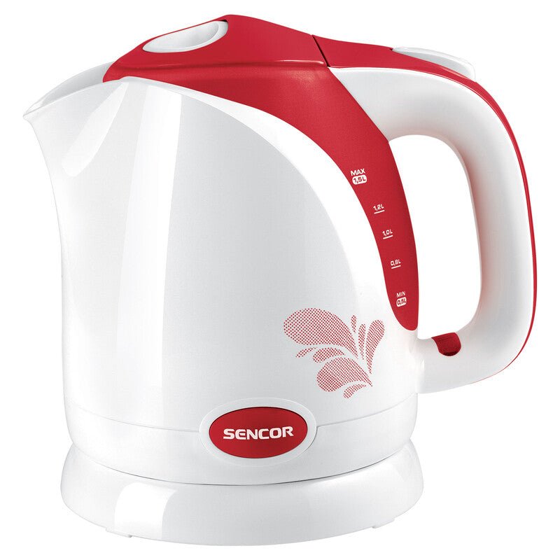 Bollitore Elettrico 1,5 L 2000 W con Filtro Anticalcare e Base 360° Sencor Rosso Bianco