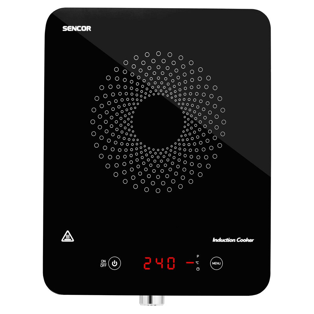 Piastra a Induzione Singola Portatile 1800 W in Vetroceramica con Timer Sencor Argento