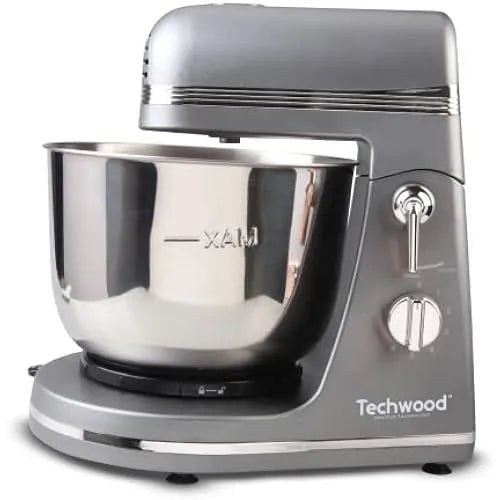 Techwood Impastatrice Planetaria 300W – Ciotola Inox 3,5L, 6 Velocità, Ganci Impastatori