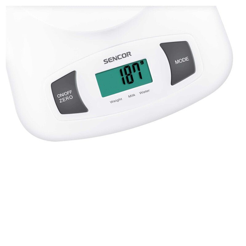 Bilancia da Cucina Digitale con Ciotola Removibile 5 Kg Precisione 1 g Tara Sencor Bianca