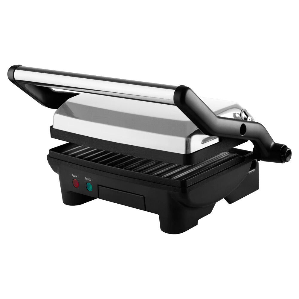 Bistecchiera Elettrica Antiaderente 1000 W Apribile a 180° in Acciaio Inox Sencor