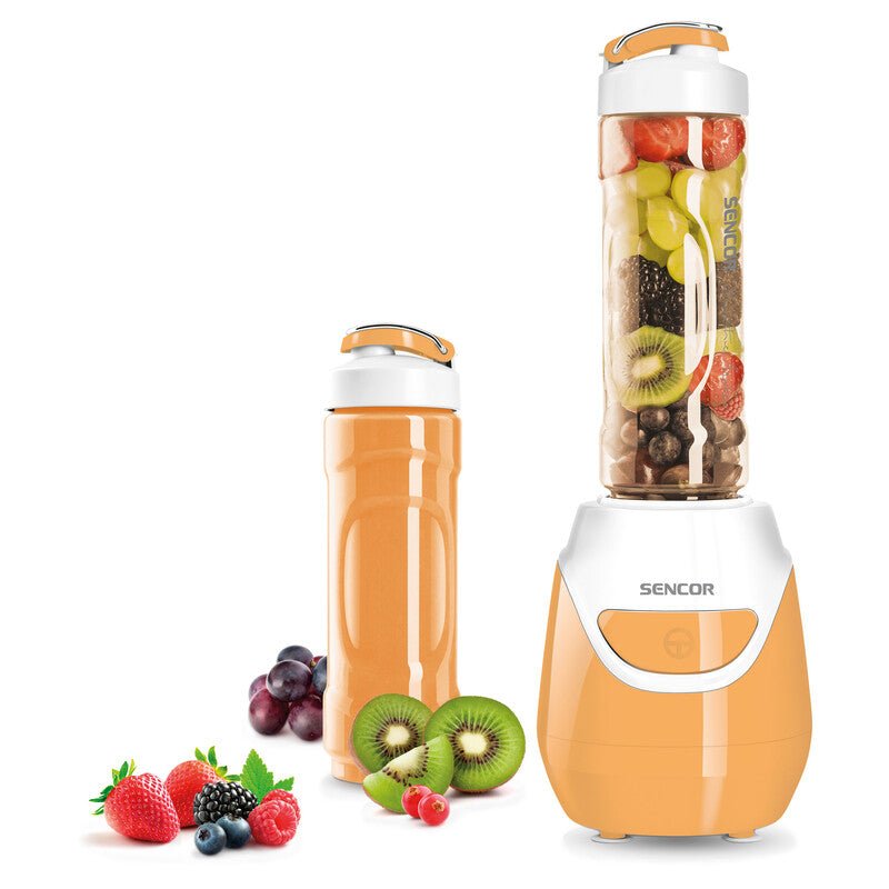 Smoothie Maker 300 W con 2 Bottiglie Tritan da Viaggio e Lame in Acciaio Inox Sencor Arancione