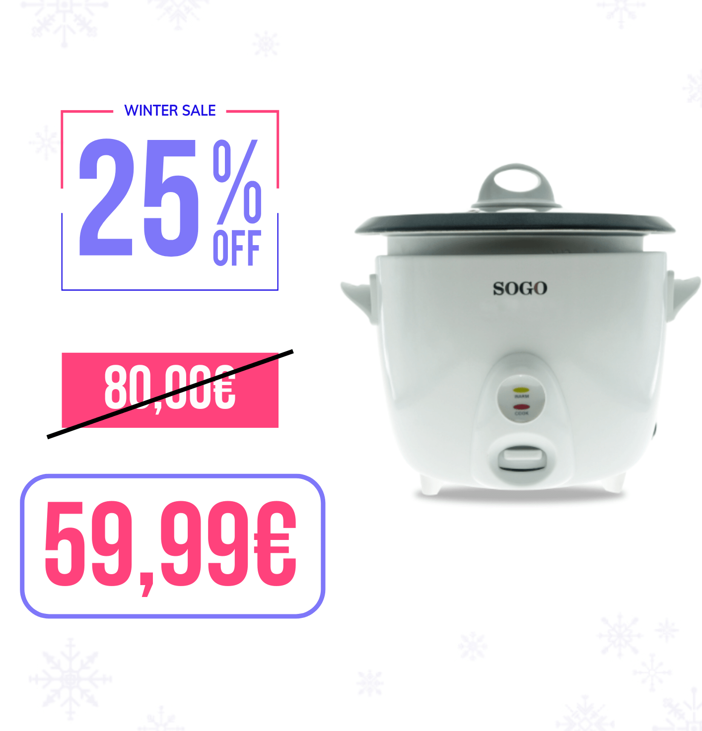 Cuociriso Elettrico SOGO - 1,5L