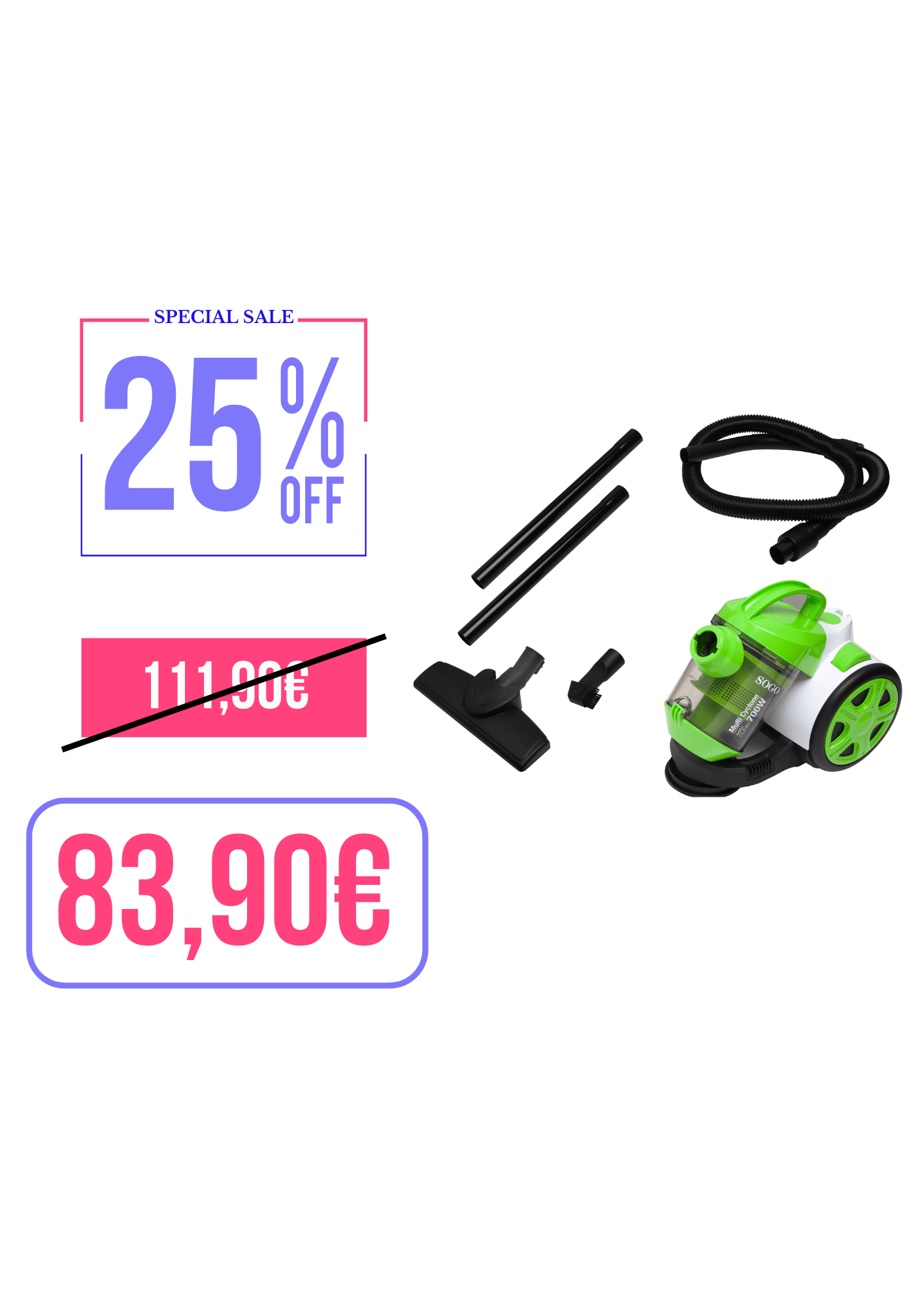 SOGO ASP. CICLO. COMPATTO-700W-VERDE