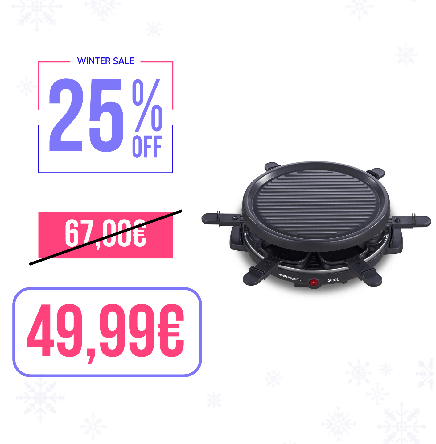 2 in 1 Grill + Raclette MAGIC800