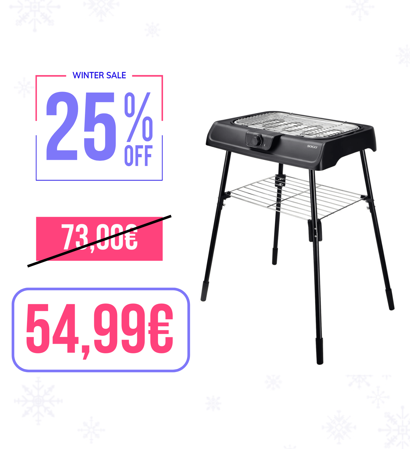 Barbecue da Tavolo e Griglia con Cavalletto 2 in 1