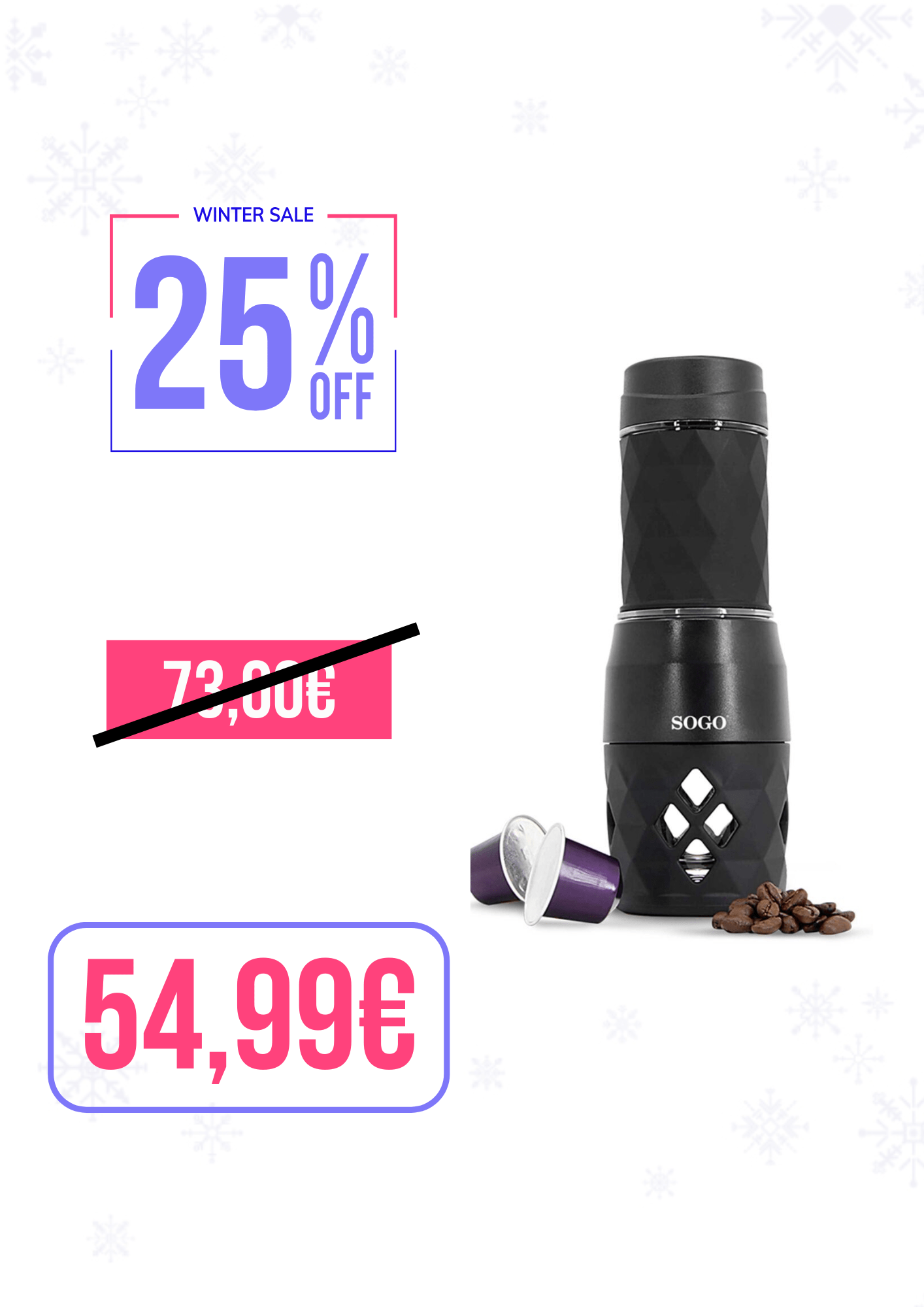 Macchina per Caffè Espresso Portatile 2 in 1 da 0,12L