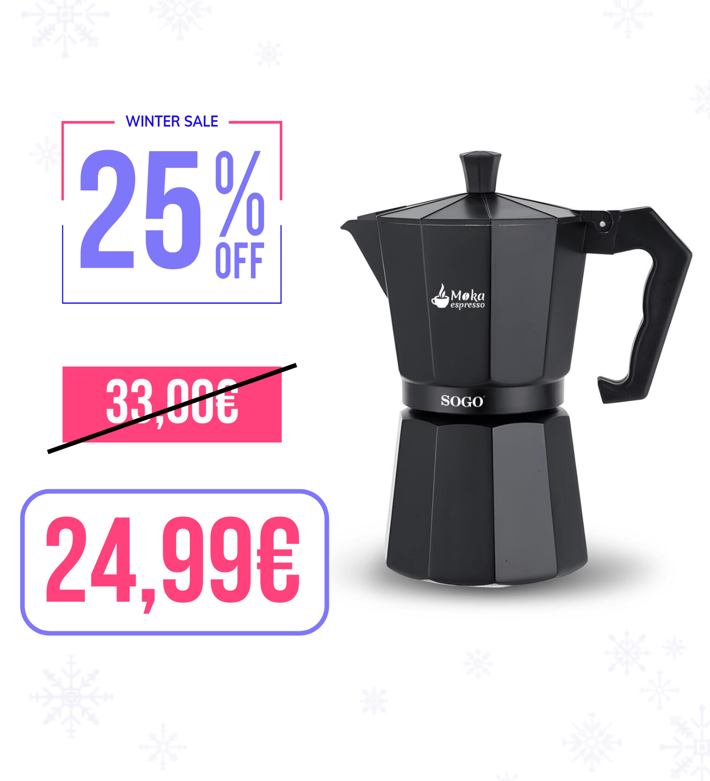 Caffettiera Moka per Caffè di Colore Nero
