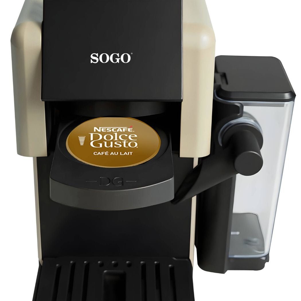 Macchina Caffè Multicapsula 4 in 1 SOGO Espresso LatteBrew 1400 – 20 Bar con Cappuccinatore, Capsule Nespresso® e Dolce Gusto®, Cialde, Caffè Macinato