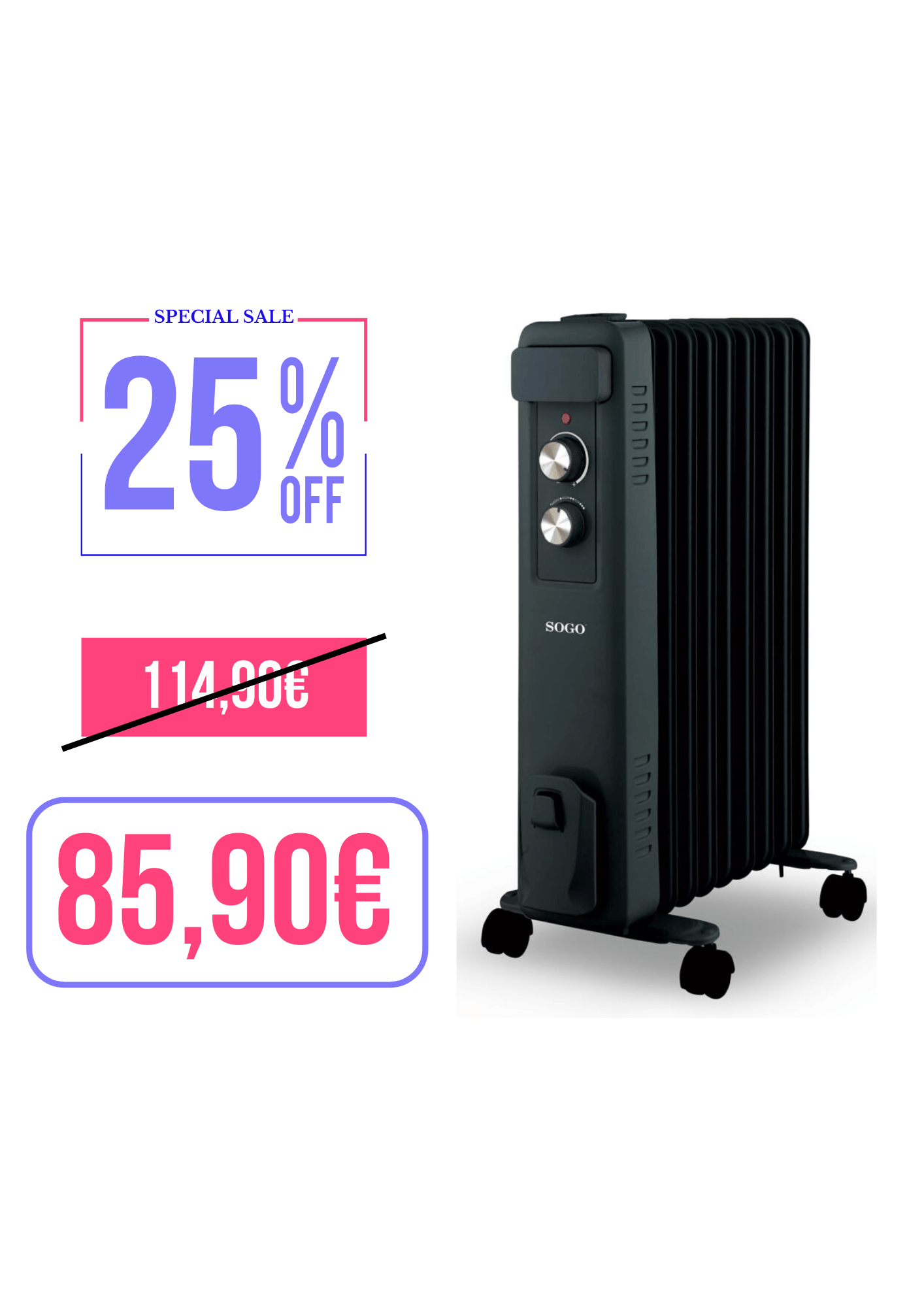 RAFFREDDATORE AD OLIO A 9 ELEMENTI