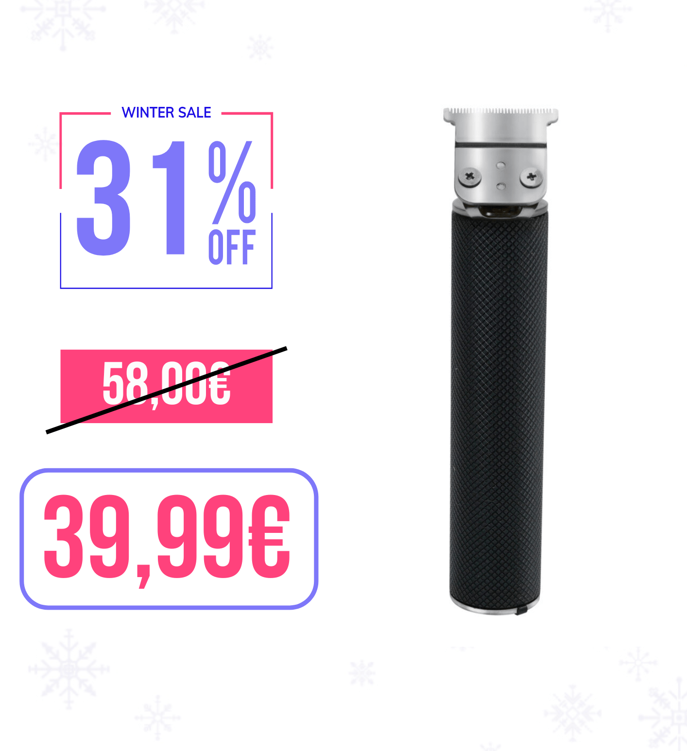 Tagliacapelli senza fili ricarica 7W - nero Sogo