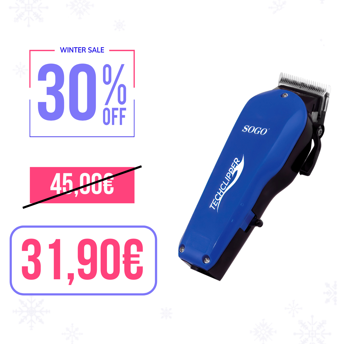 Tagliacapelli Sogo 12W regolabile blu