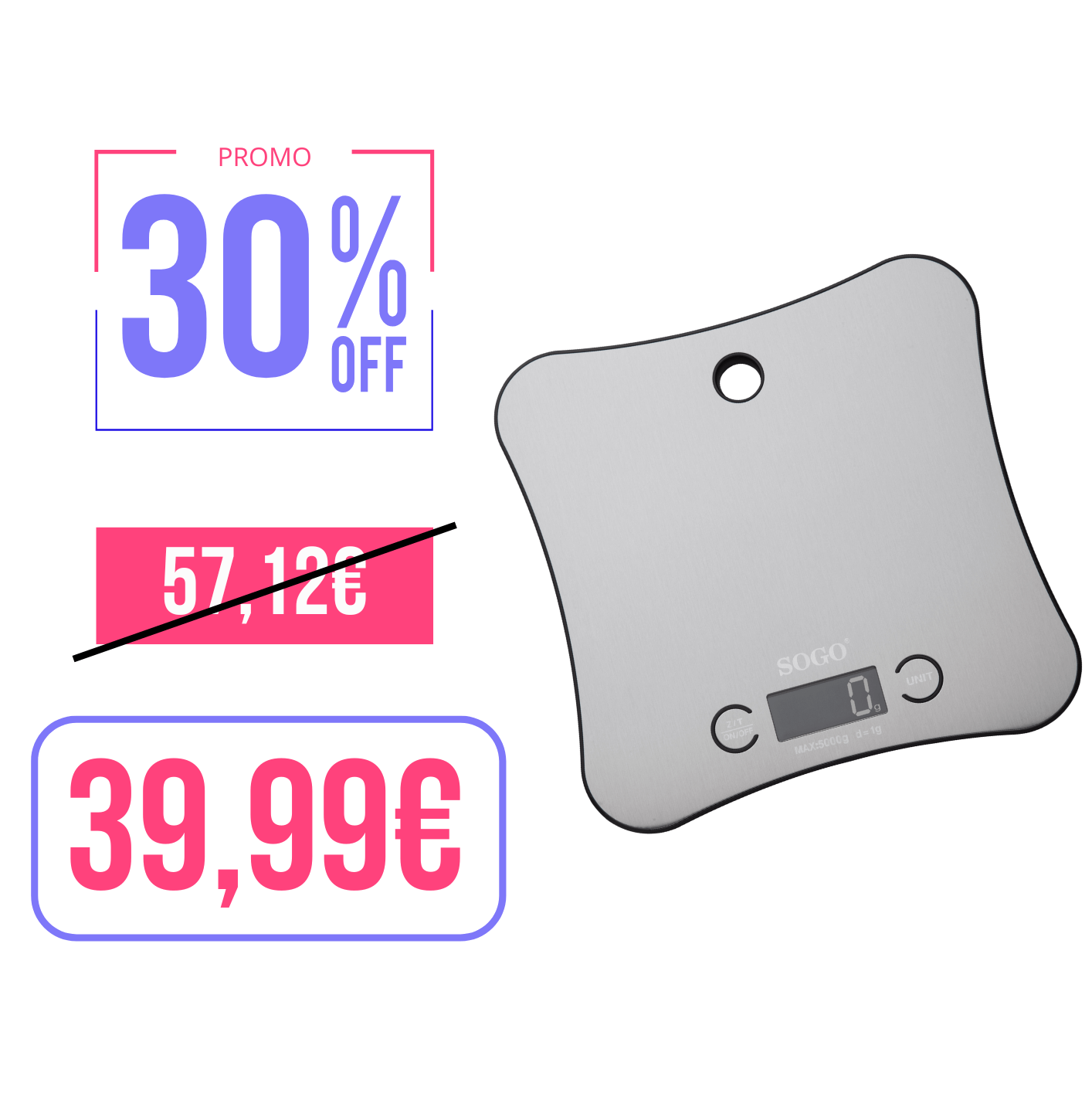 Bilancia da Cucina con Connessione Bluetooth