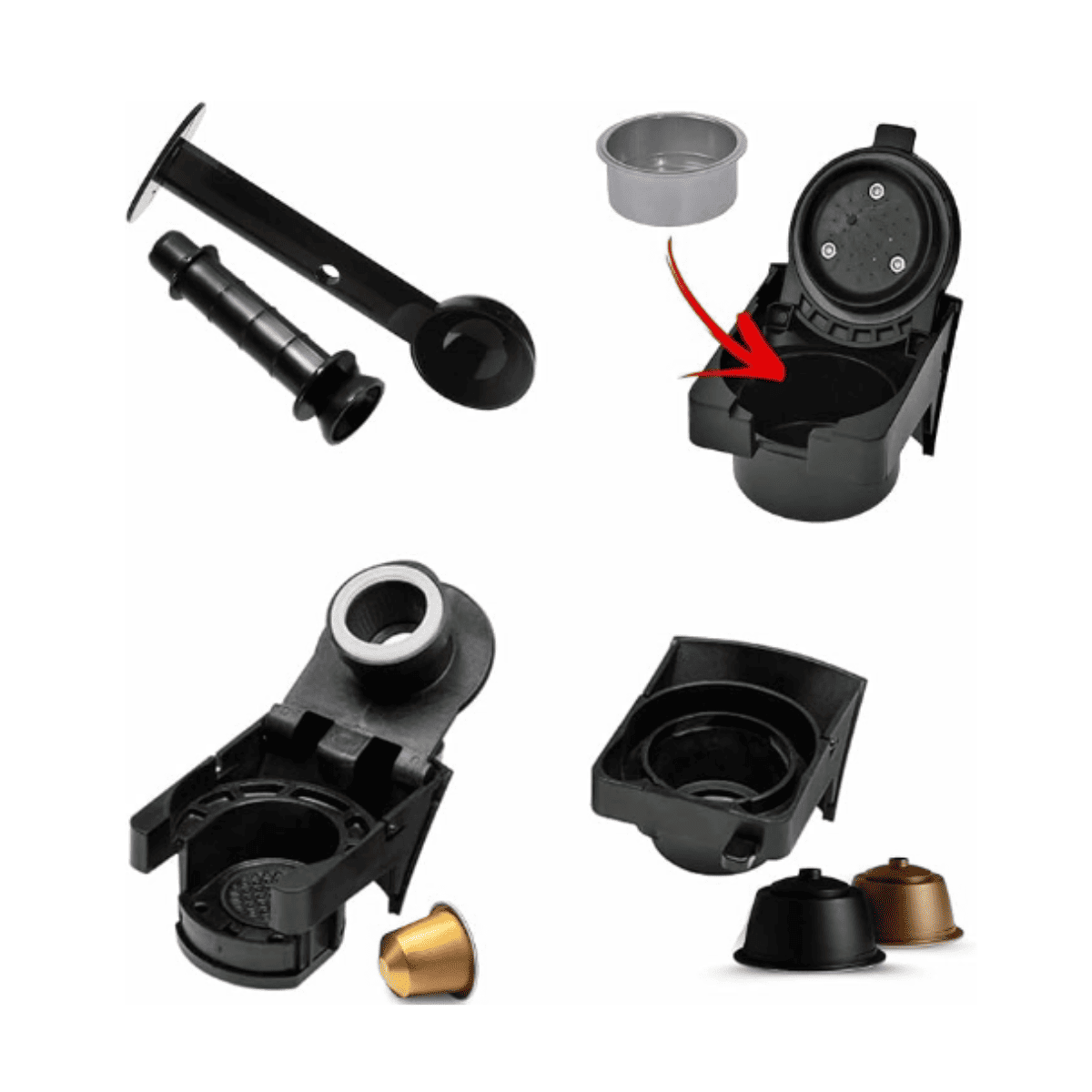 Macchina per Caffè Espresso SOGO 4 in 1 compatibile con Nespresso/Dolce Gusto/Espresso 19 bar, 0,6