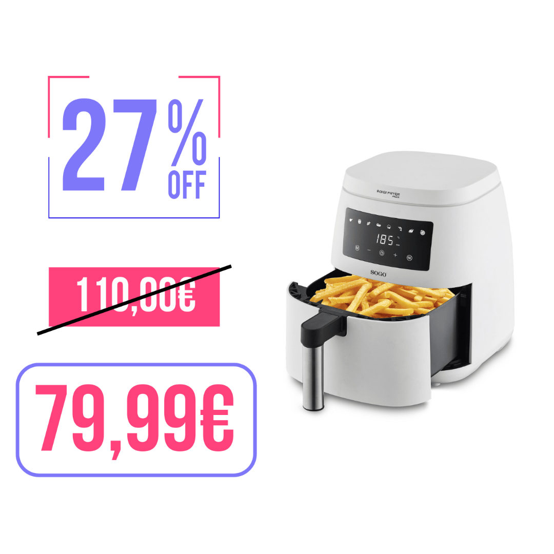 Friggitrice ad Aria Sogo 4,5 L bianca