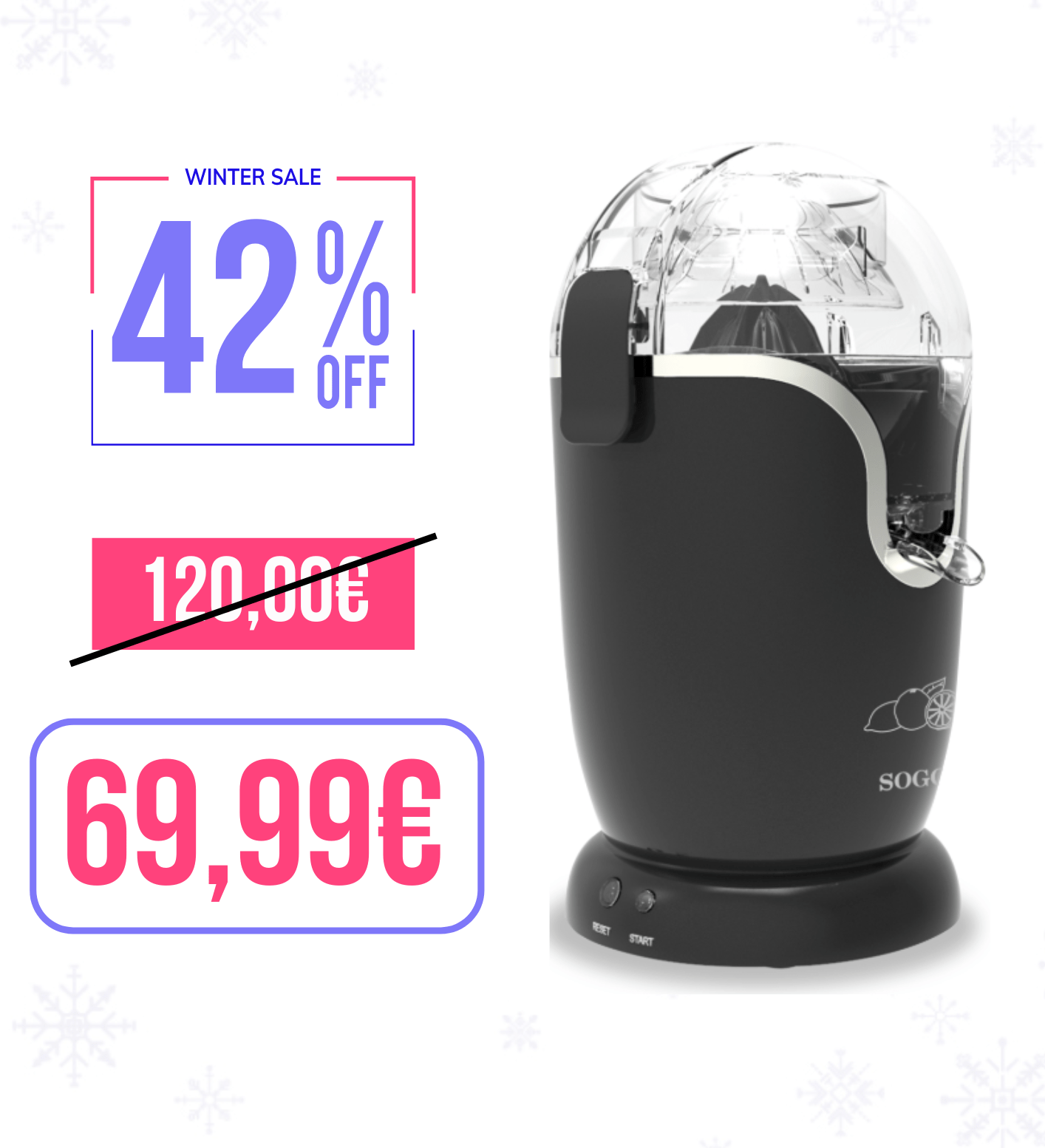 Spremiagrumi a pressatura Automatica 60W