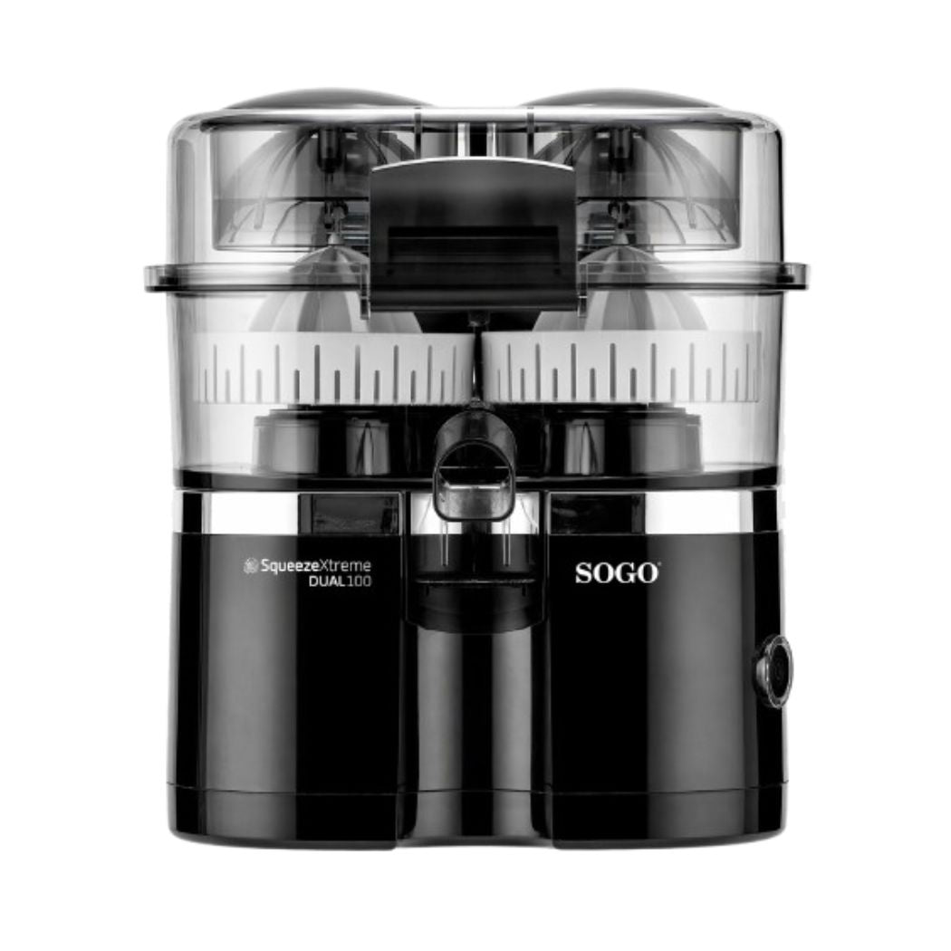 Spremiagrumi Doppio SOGO con Taglia Arance Integrato 120 RPM Coni Filtro Senza Polpa