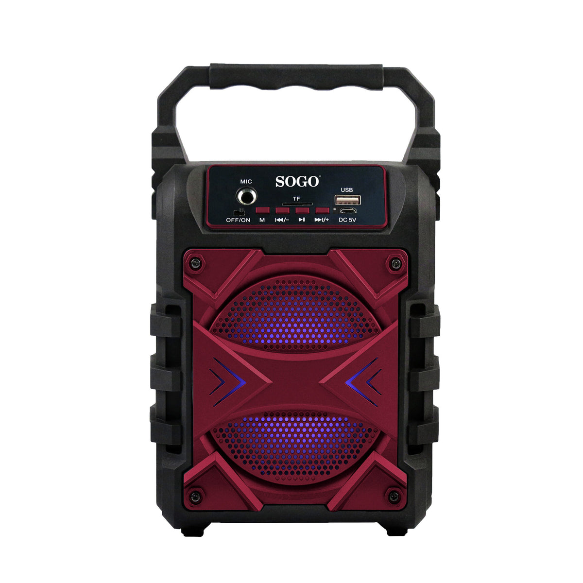 Altoparlante Bluetooth karaoke SOGO 60W rosso