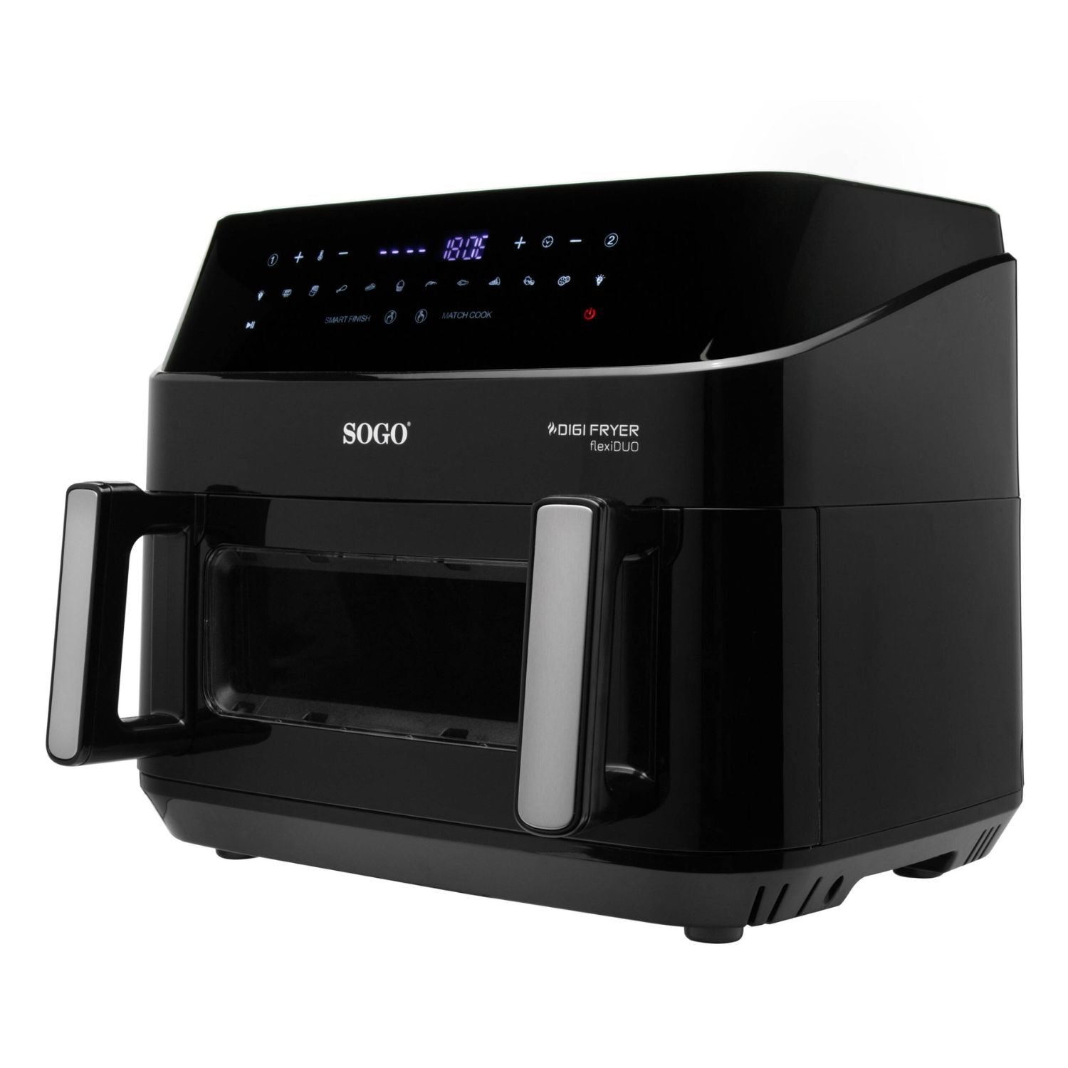 Friggitrice ad aria 10,5 L 2600W doppia zona con pannello touch LED 10 programmi e finestra Sogo