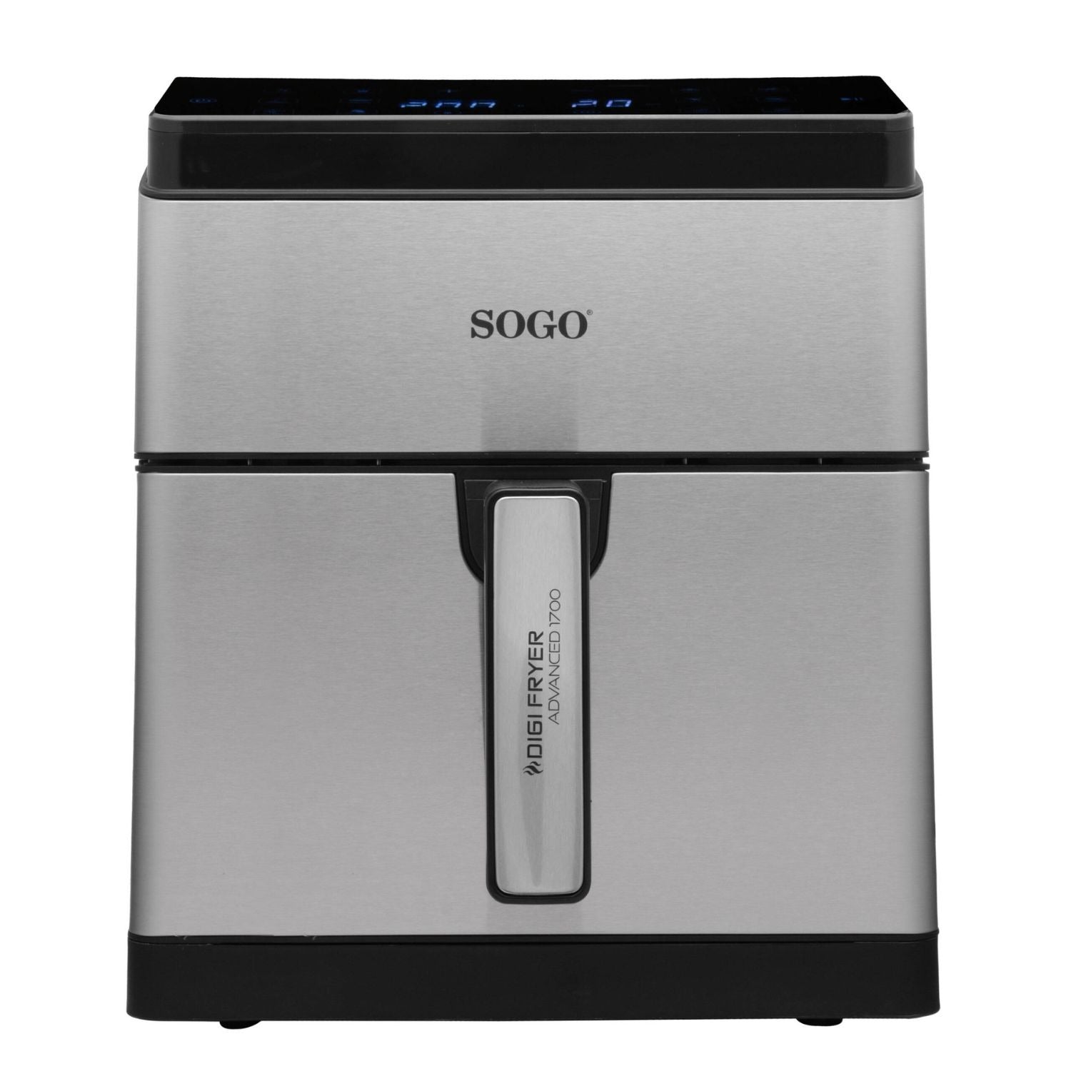 Friggitrice ad aria 8 L 1800W con display touch 12 programmi doppia resistenza e interno in metallo Sogo